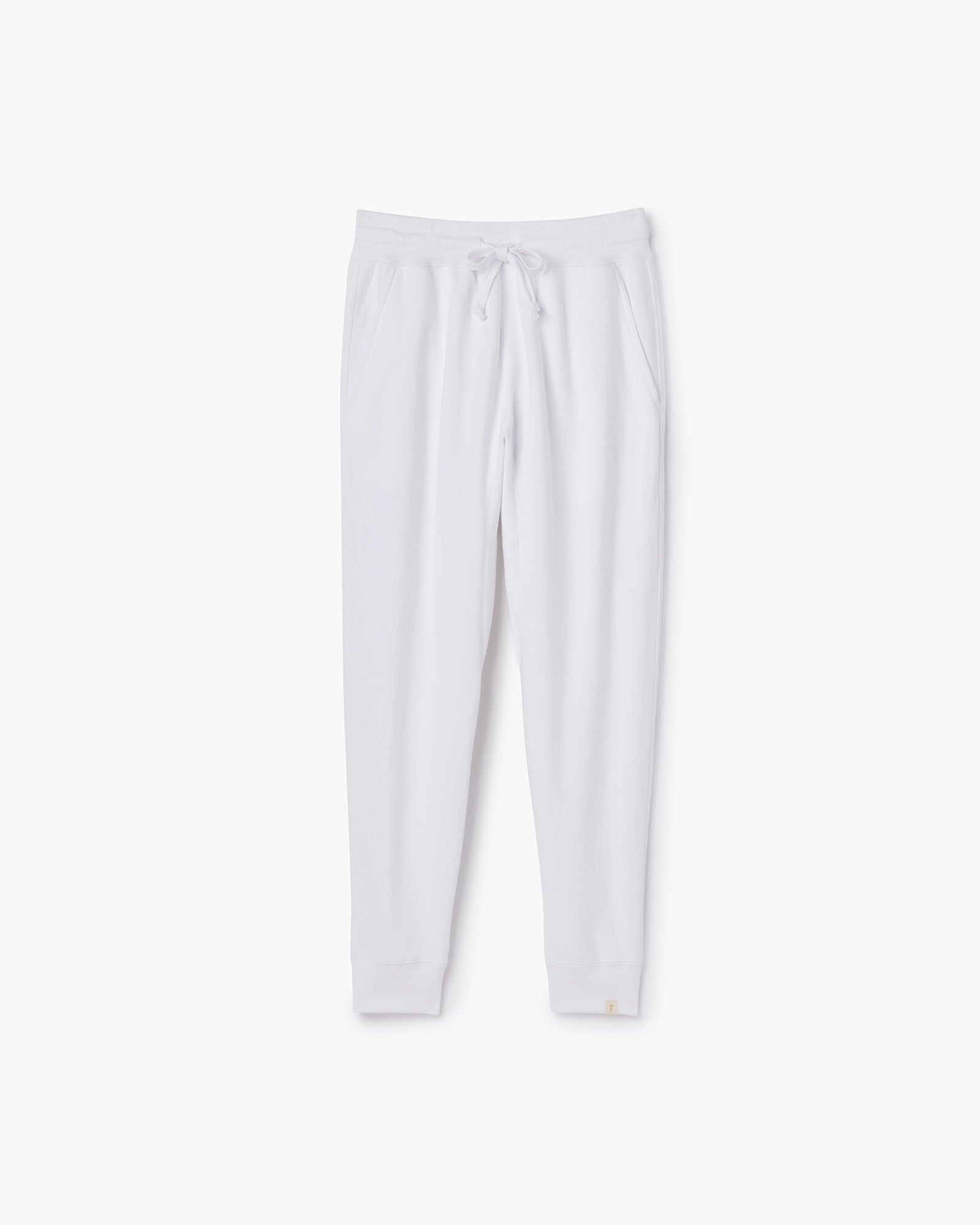 Pantalon Jogging TKEES Warm Core Sport Blanche Femme | ZET-34256226