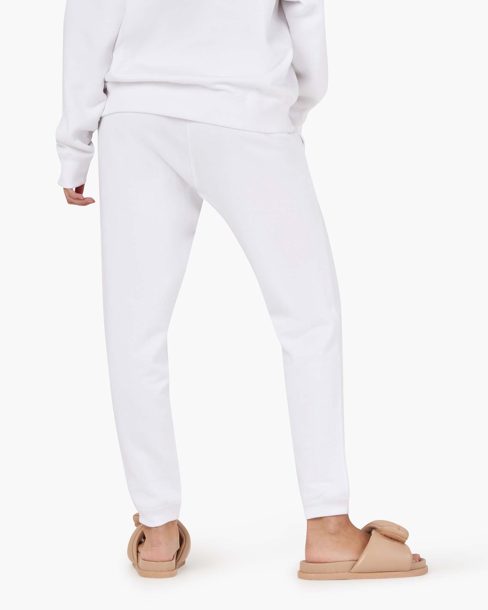 Pantalon Jogging TKEES Warm Core Blanche Femme | QYA-00423964