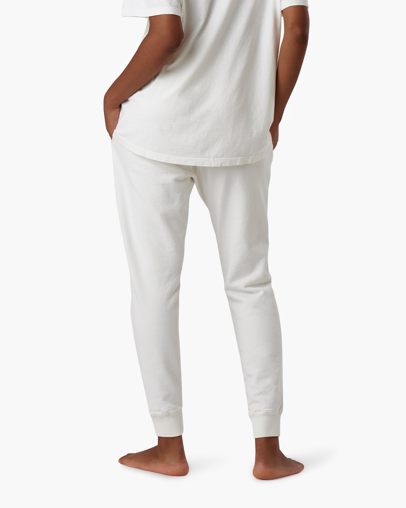 Pantalon Jogging TKEES Core Sport Blanche Femme | YQU-40698280