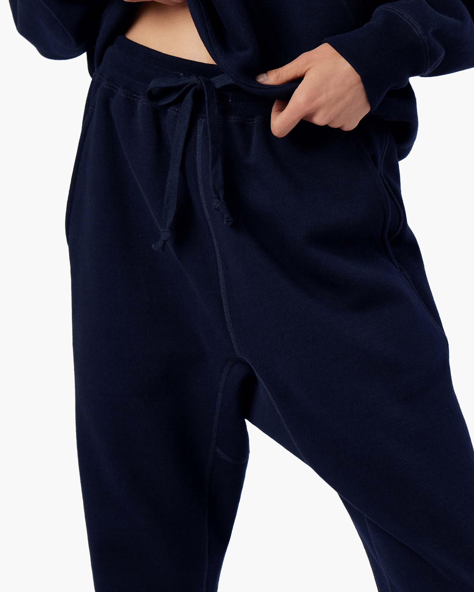 Pantalon Jogging TKEES Warm Core Bleu Marine Femme | KUQ-86867575