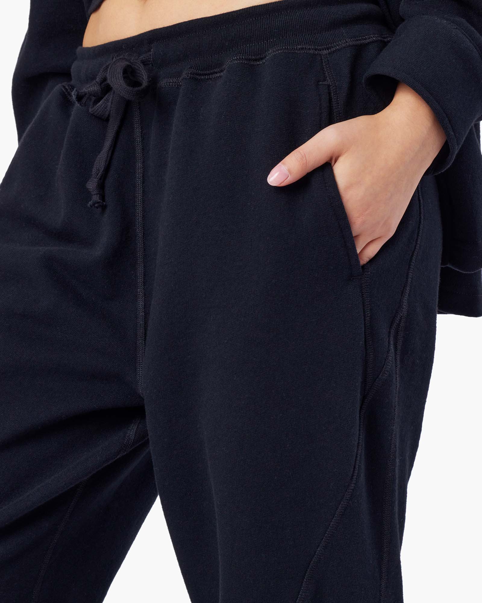 Pantalon Jogging TKEES Panelled Noir Femme | WCN-81462398