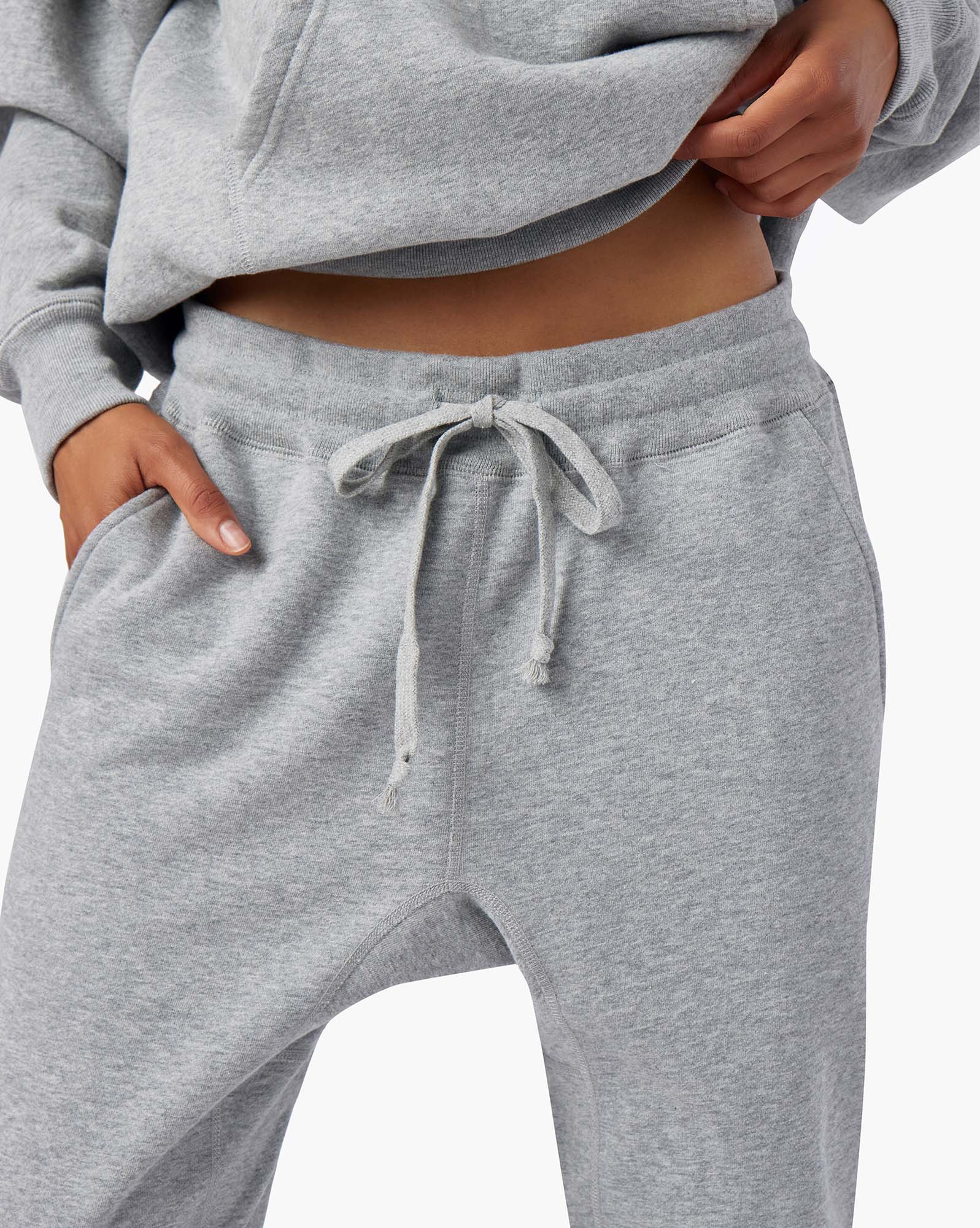 Pantalon Jogging TKEES Warm Core Sport Grise Femme | DPF-88946895