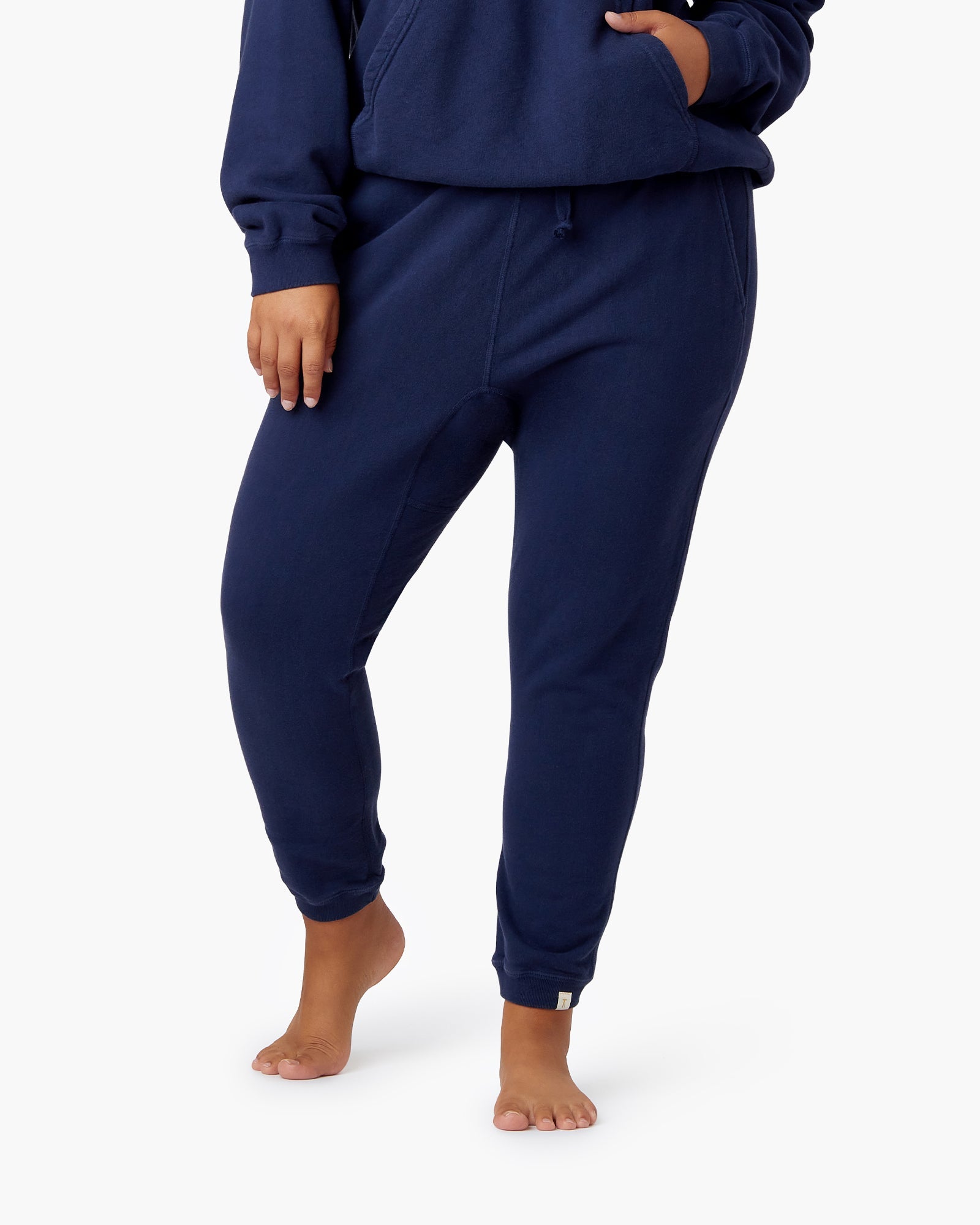 Pantalon Jogging TKEES Core Bleu Marine Femme | ITF-85489954