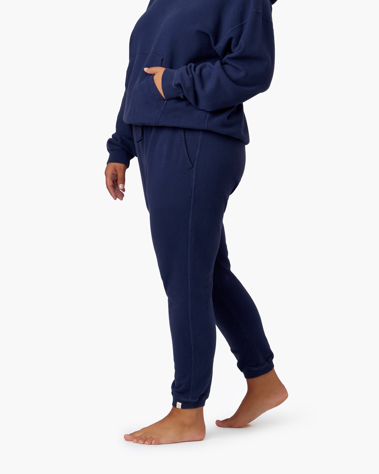 Pantalon Jogging TKEES Core Bleu Marine Femme | ITF-85489954