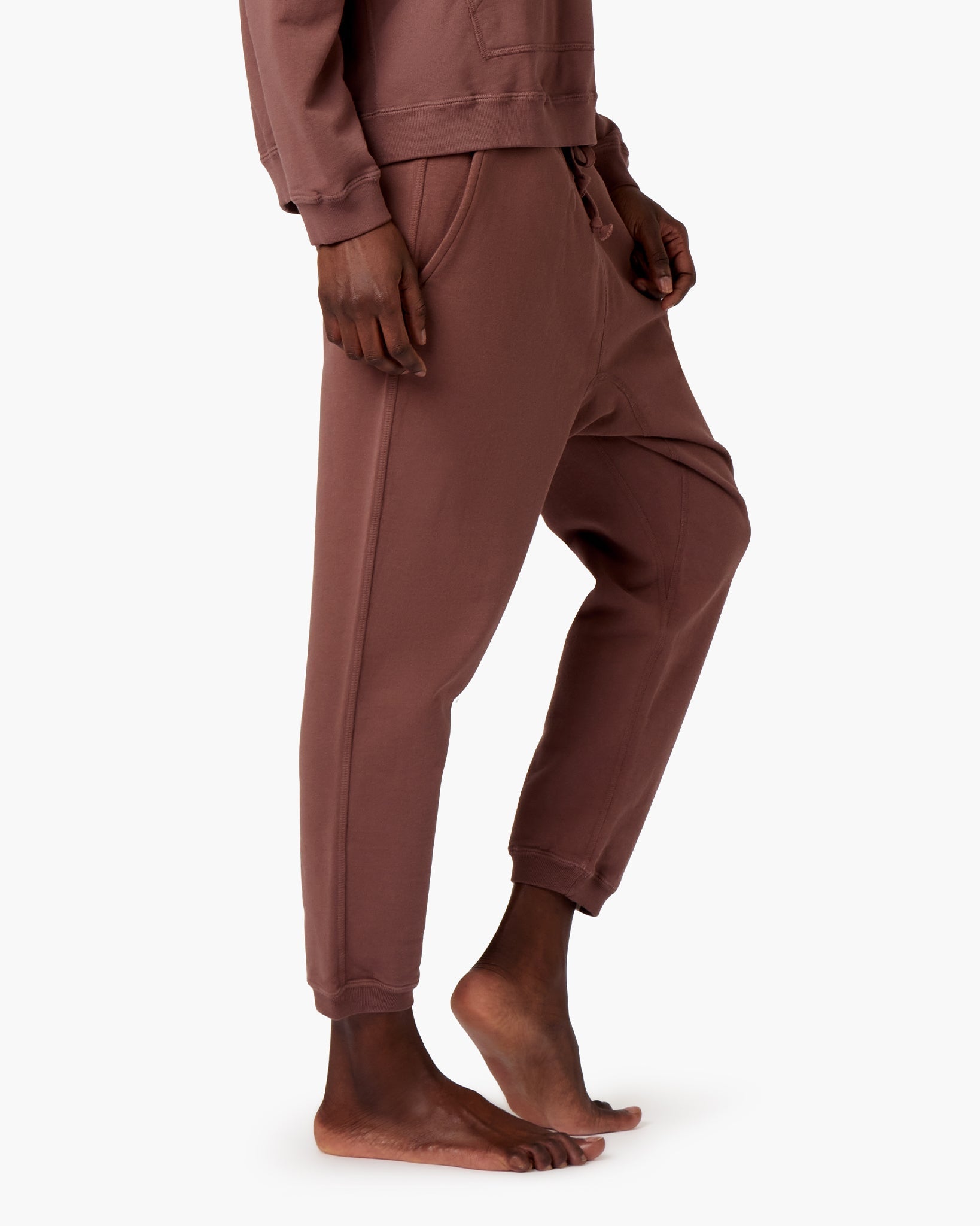 Pantalon Jogging TKEES Core Marron Femme | ZUT-88537813