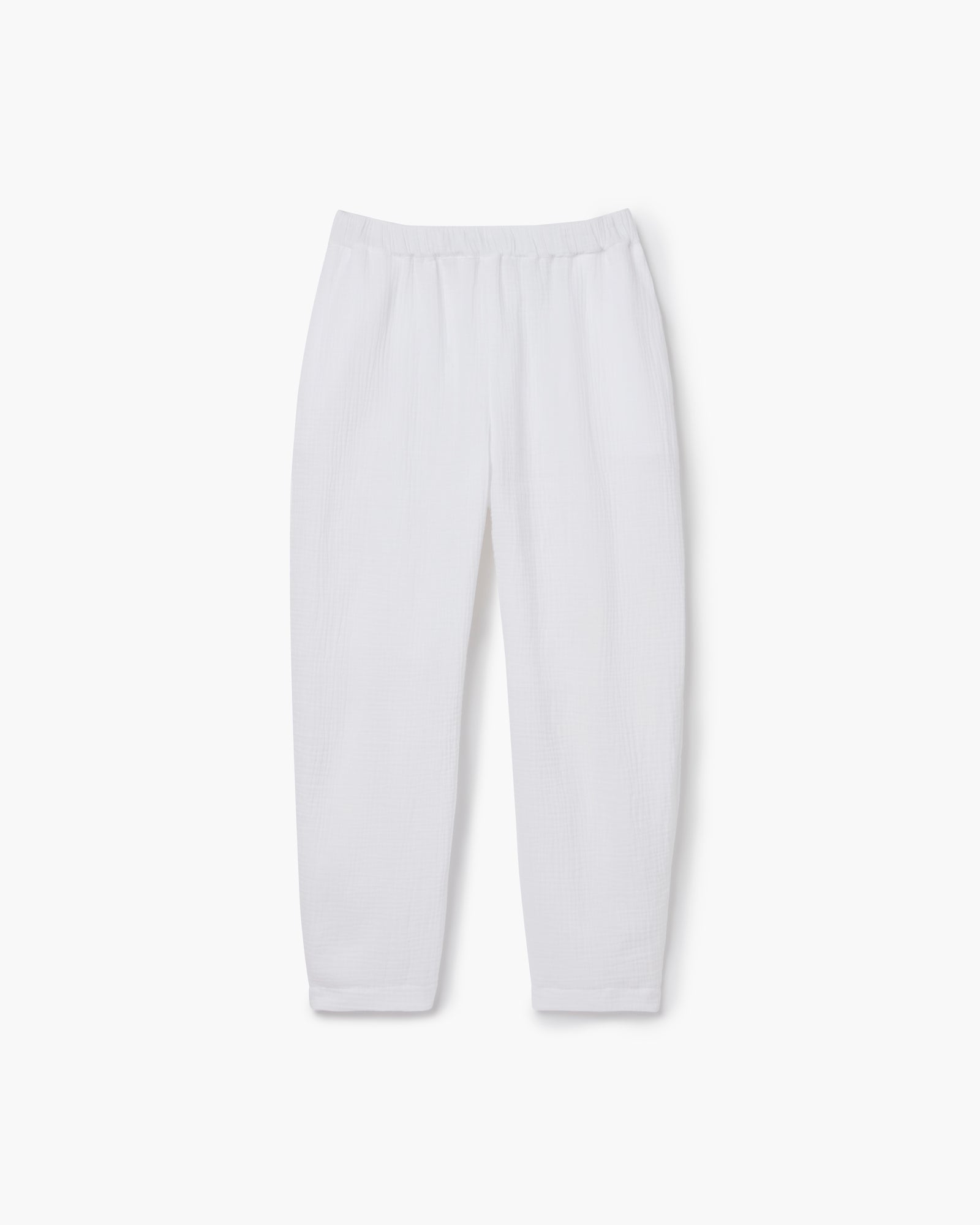 Pantalon TKEES Gauze Blanche Femme | VKH-06810072