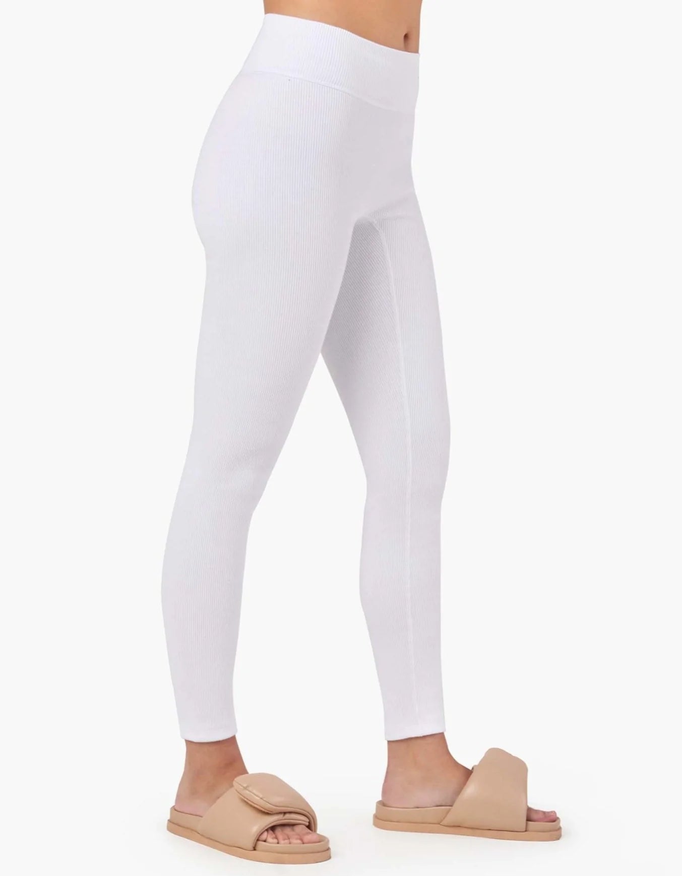 Leggings TKEES Rider Blanche Femme | QOH-35159955