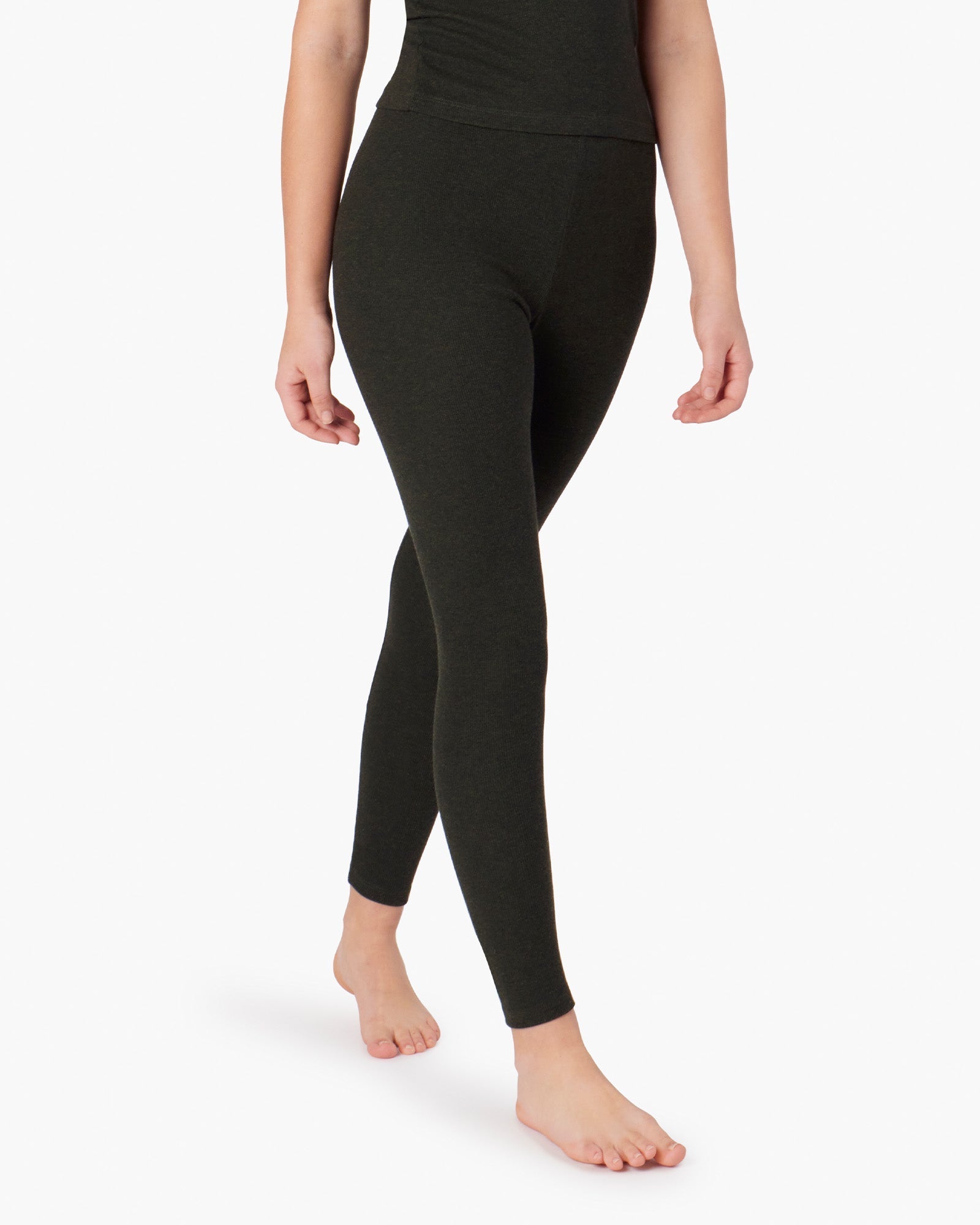 Leggings TKEES Super Rib Noir Femme | HYW-33061299