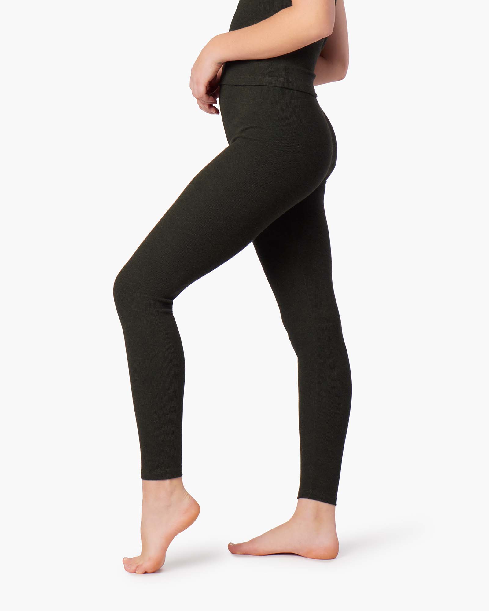 Leggings TKEES Super Rib Noir Femme | HYW-33061299