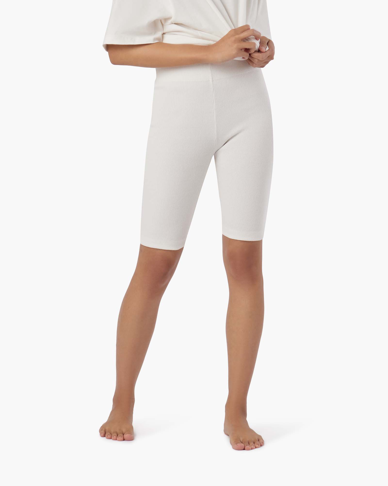 Shorts TKEES Vélo Blanche Femme | SXU-16053316