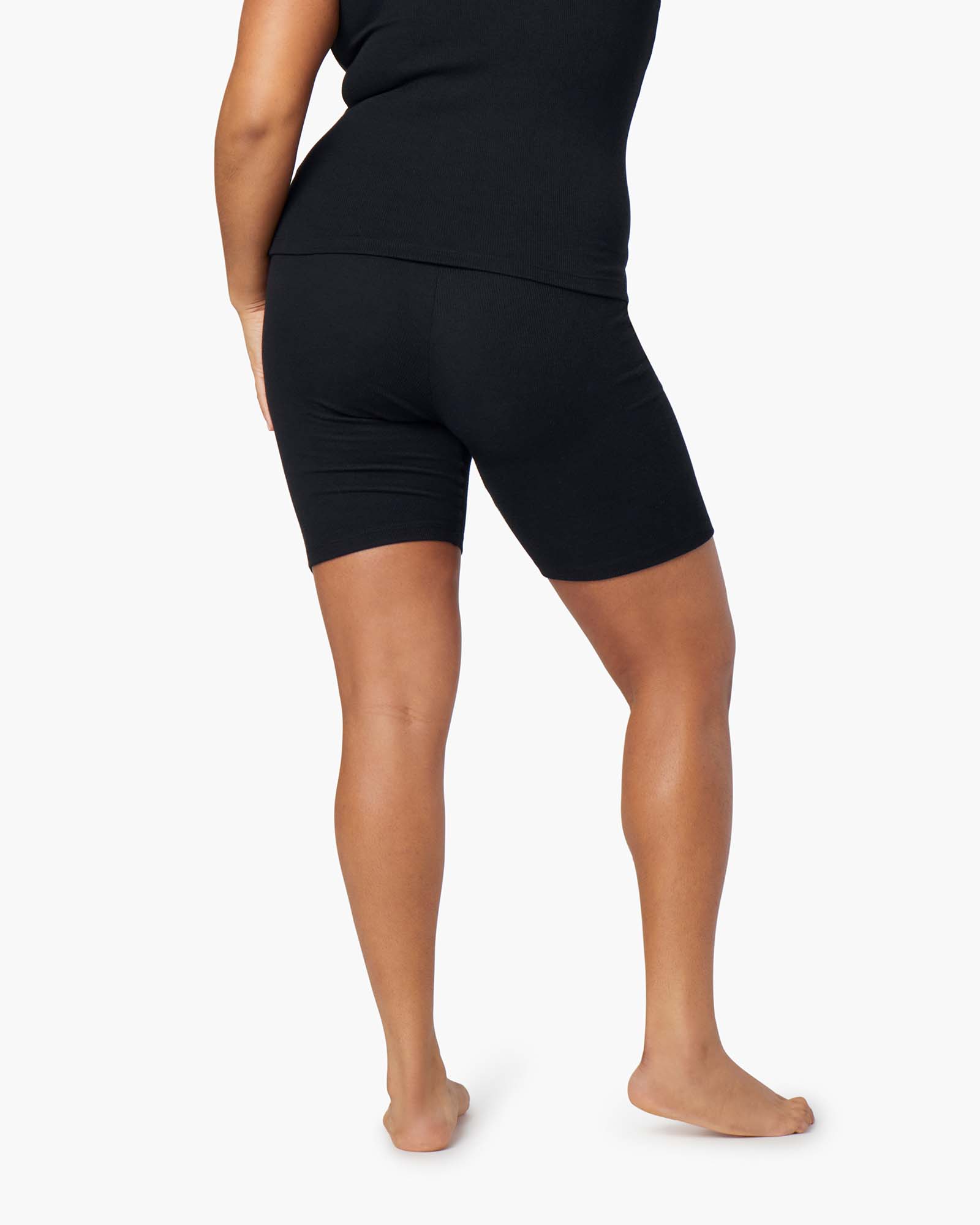 Shorts TKEES Super Rib Vélo Noir Femme | YHM-10363769