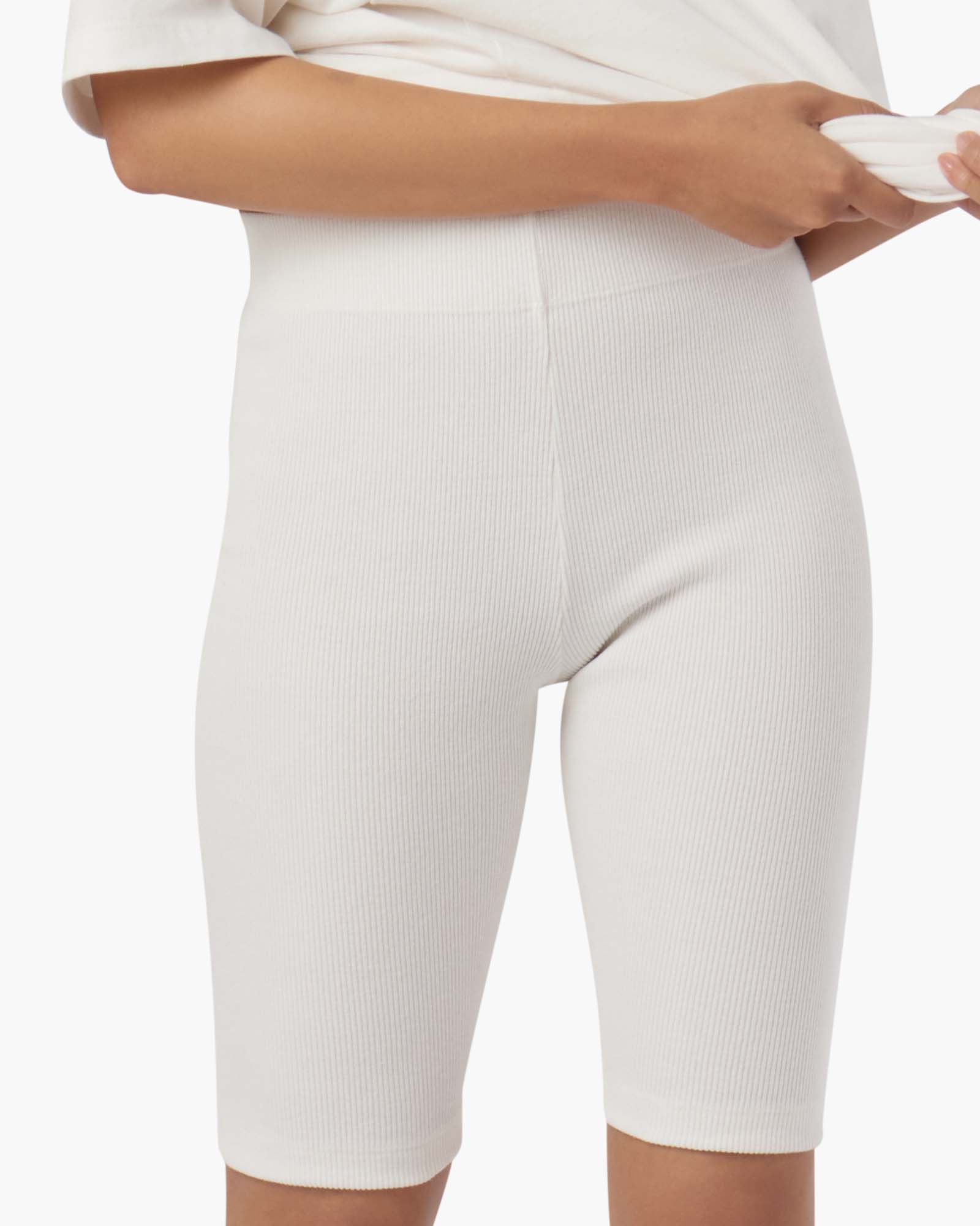 Shorts TKEES Vélo Blanche Femme | SXU-16053316