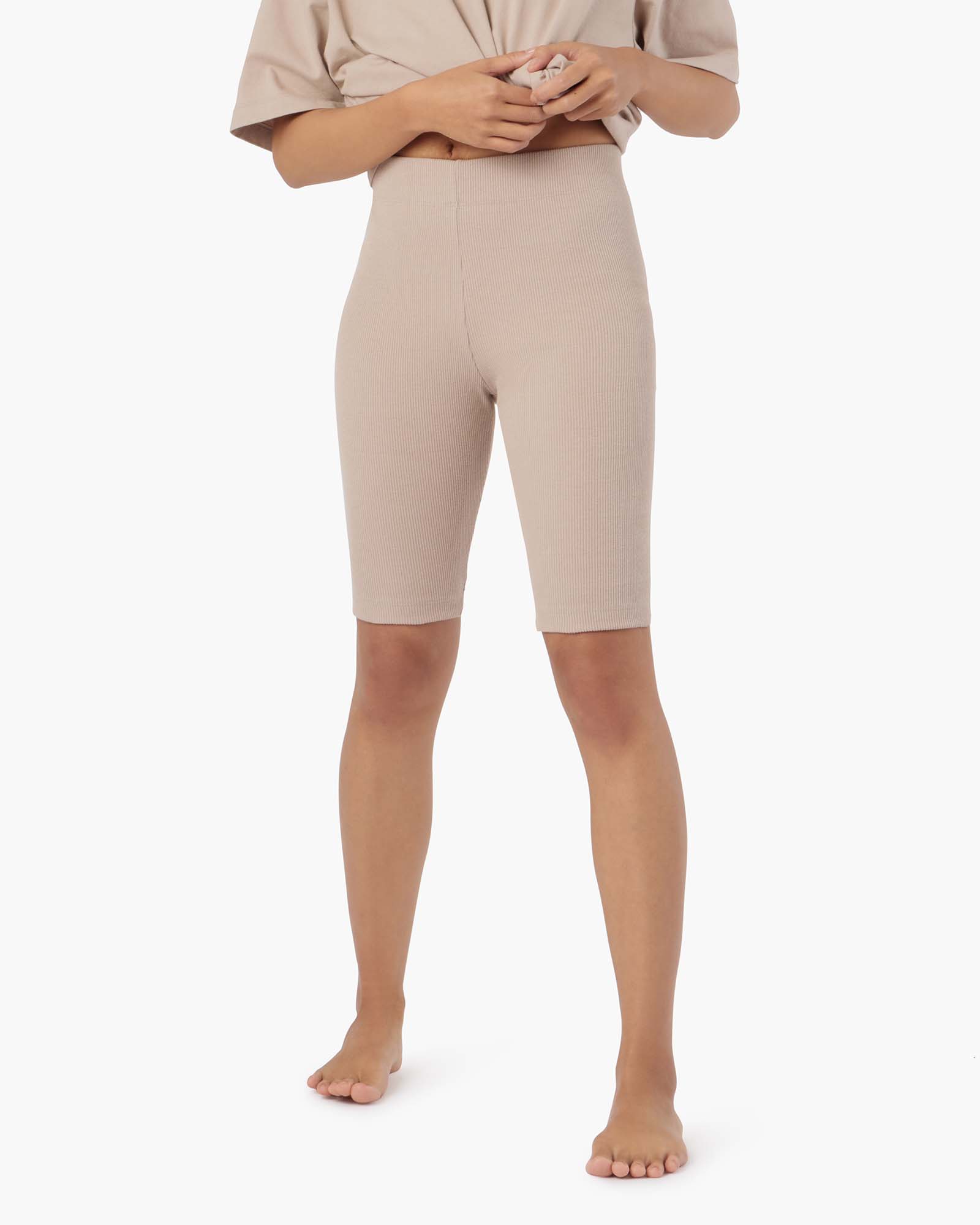 Shorts TKEES Vélo Grise Marron Femme | WIU-69553650