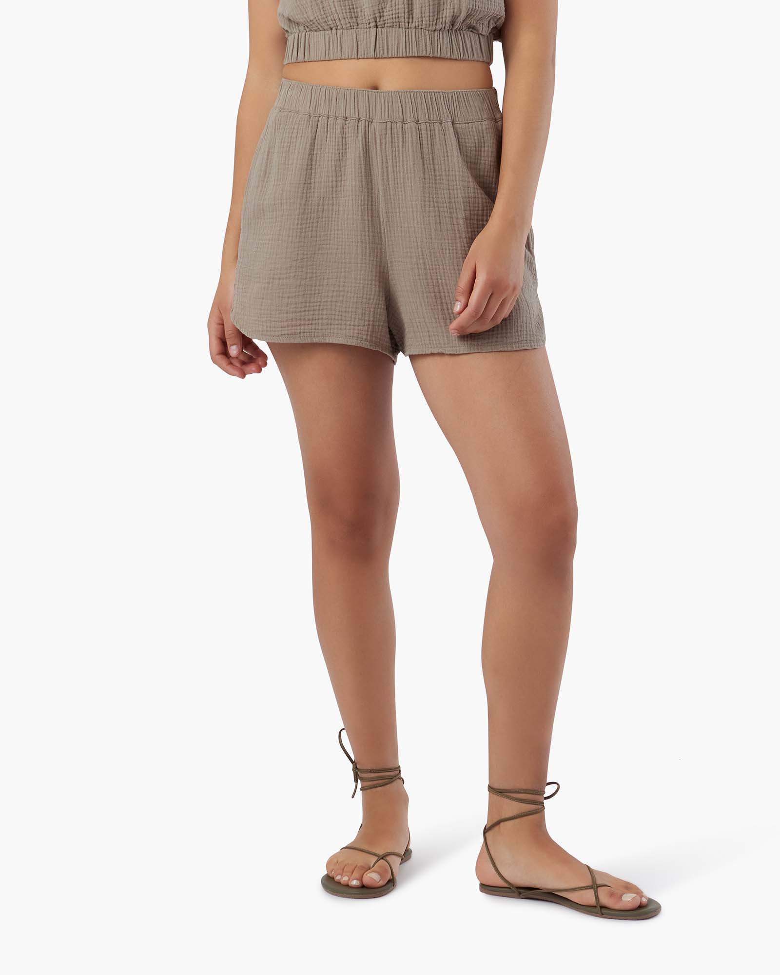 Shorts TKEES Gauze Marron Femme | VXA-55955634