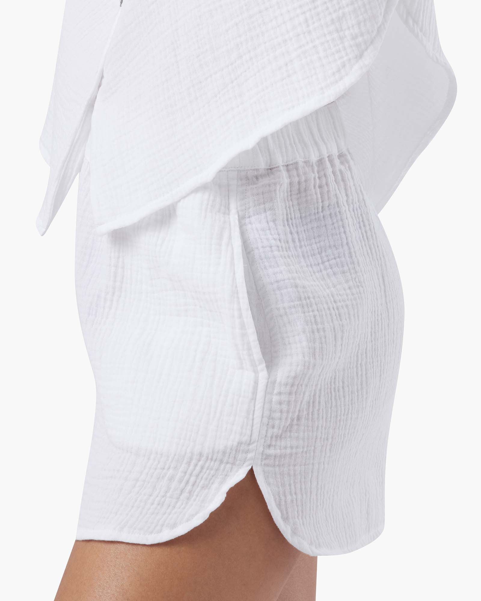 Shorts TKEES Gauze Blanche Femme | AWA-84041107