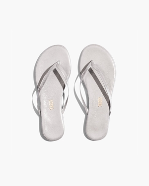 Tong TKEES Lily Glitters Blanche Femme | PVM-43531658