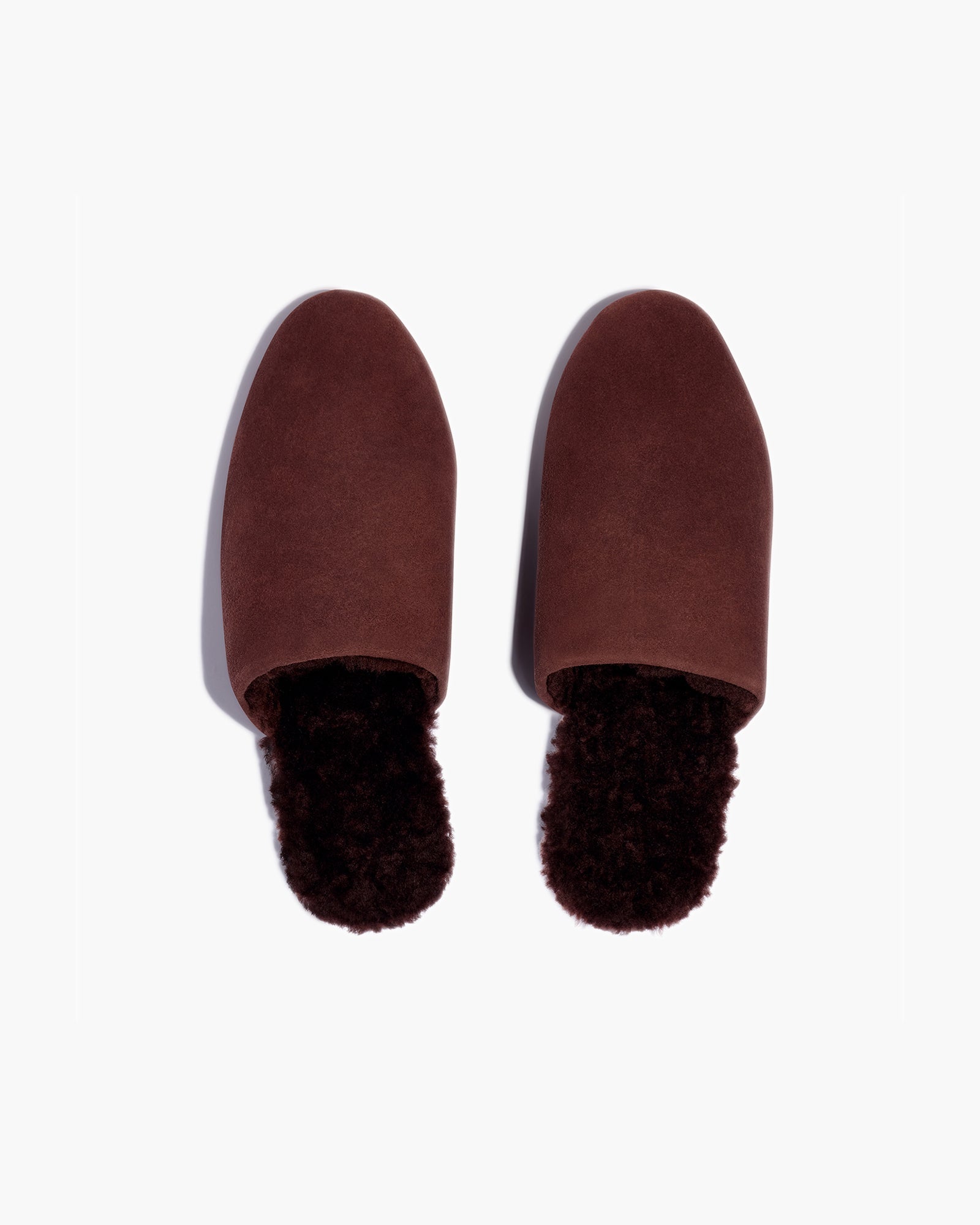 Claquette TKEES Ines Shearling Chocolat Femme | FUX-24985297