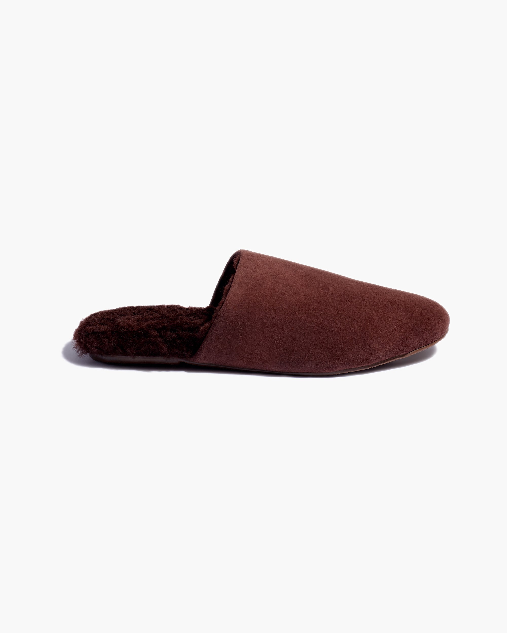 Claquette TKEES Ines Shearling Chocolat Femme | FUX-24985297